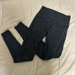 Lululemon leopard print black leggings